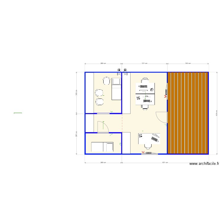 Commune Saintn Josse Ten Noode. Plan de 4 pièces et 51 m2