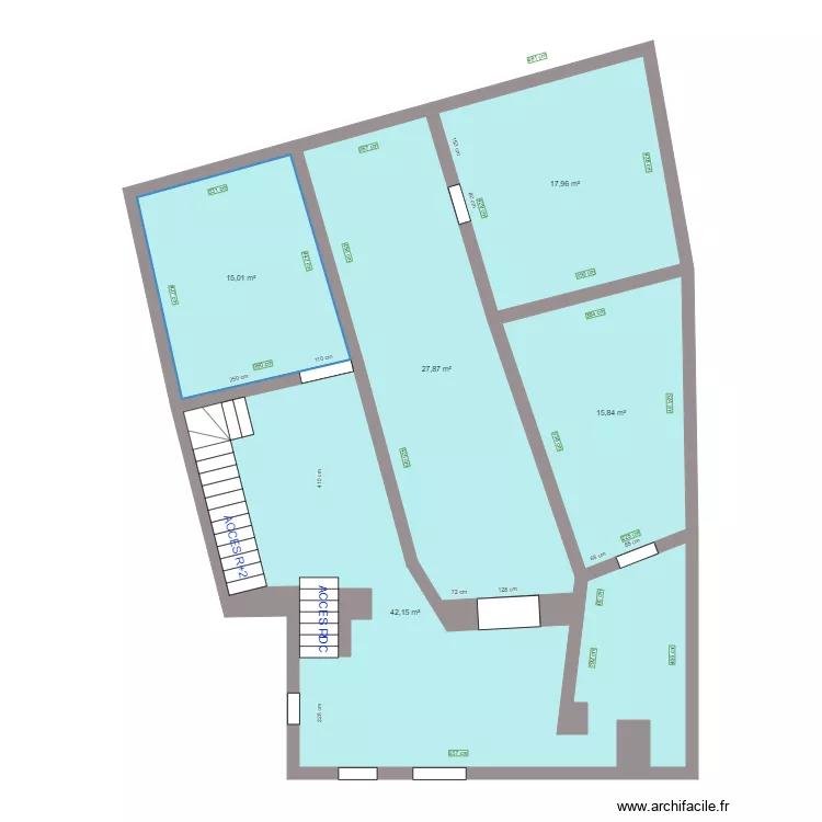 LES REMPARTS R1 AVANT TRAVAUX. Plan de LES REMPARTS R1 AVANT TRAVAUX. Plan de