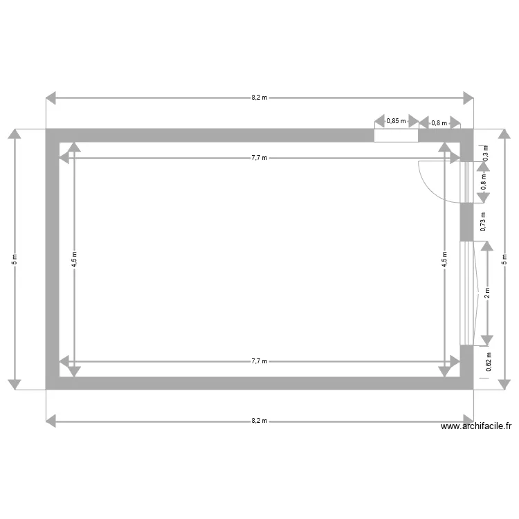 cuisine dimension. Plan de 