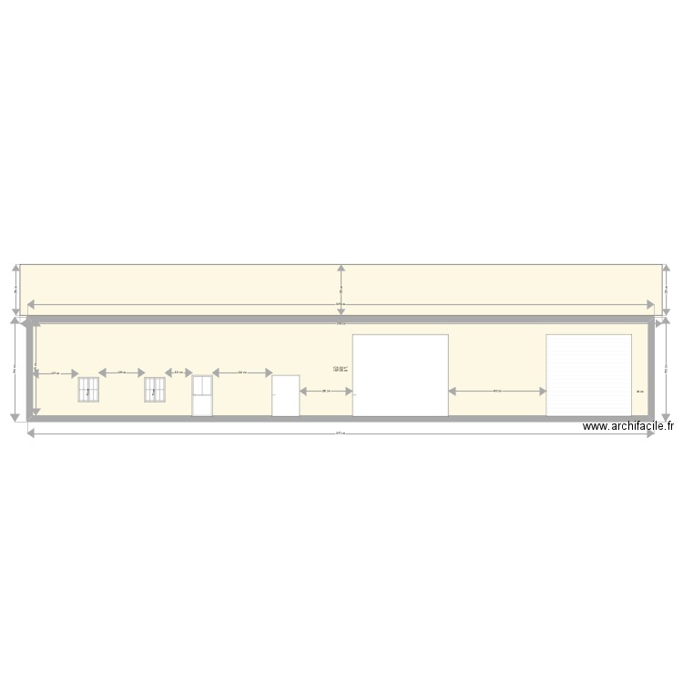 plan facade devant. Plan de 0 pièce et 0 m2