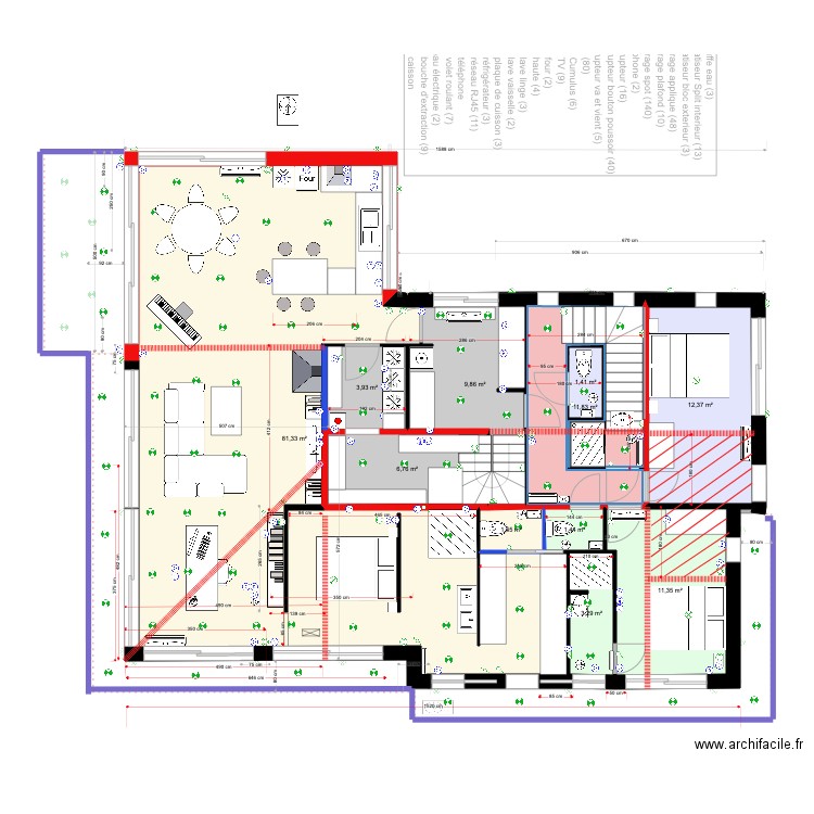 Cost1 definitif 2021 10 28. Plan de 25 pièces et 431 m2