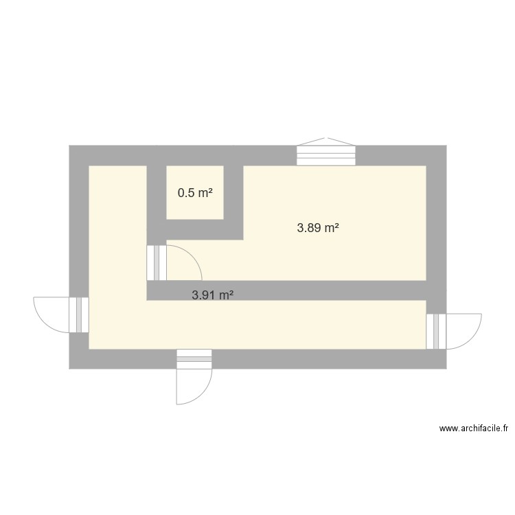 Plan de la chambre et du couloir Corse CM2. Plan de 0 pièce et 0 m2