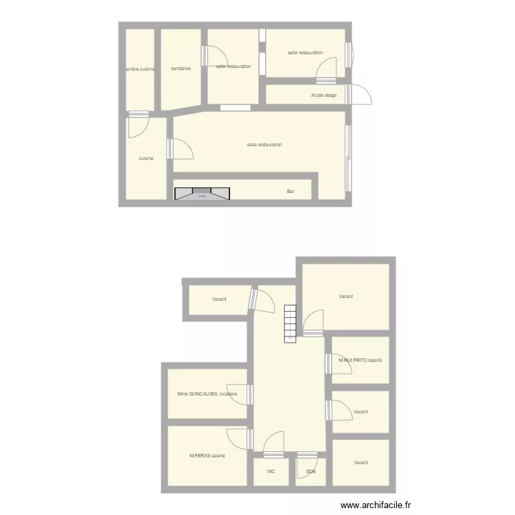 churrasqueira. Plan de 