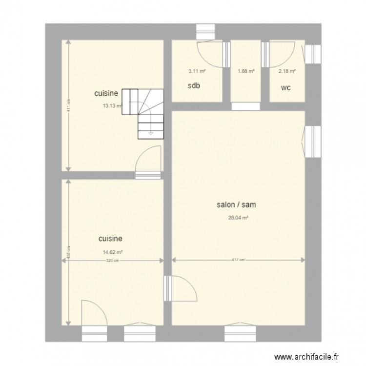 plan garmier rdc . Plan de 0 pièce et 0 m2