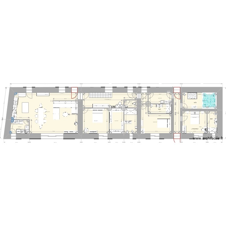 maison complète 3. Plan de 34 pièces et 375 m2