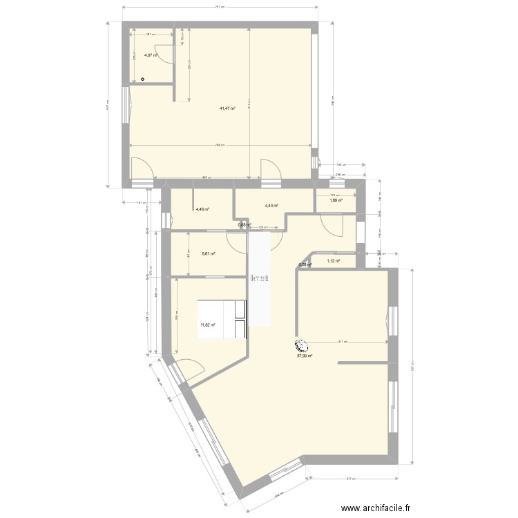 Dalmais bas Phase 2. Plan de 11 pièces et 133 m2