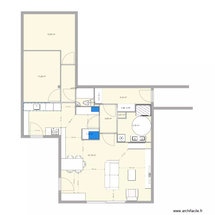 LIGNE BLEUE 33. Plan de 