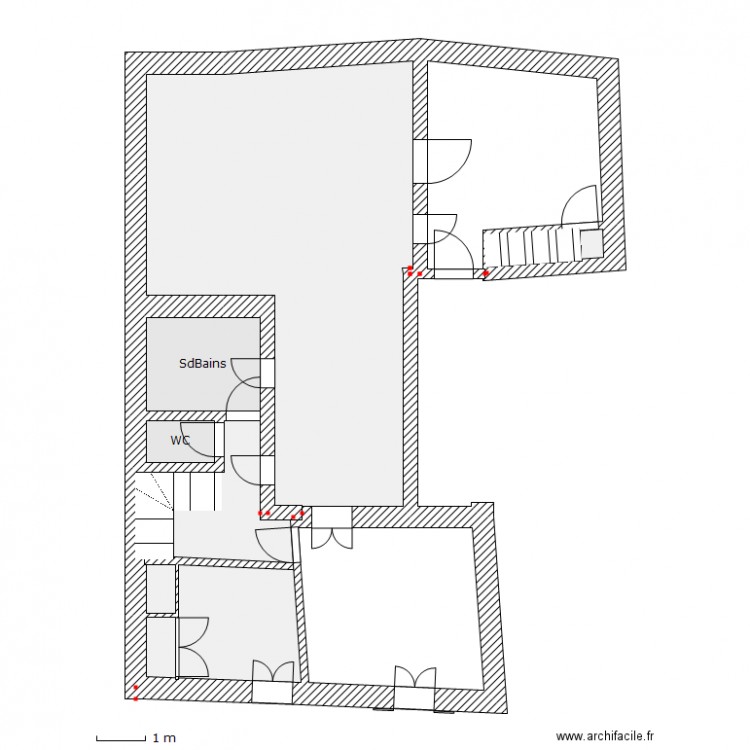 Etage Cremade sans cote. Plan de 0 pièce et 0 m2