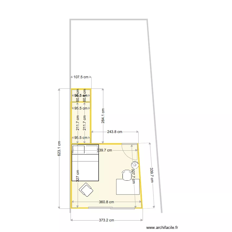 Atelier de jardin. Plan de 