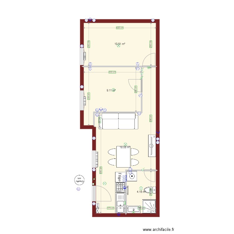 Maison La Fère. Plan de 0 pièce et 0 m2