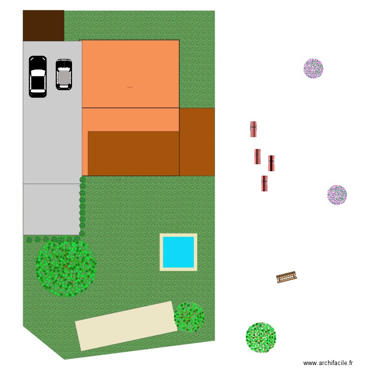 Projet St-Girons - aménagement extérieur V0. Plan de 0 pièce et 0 m2