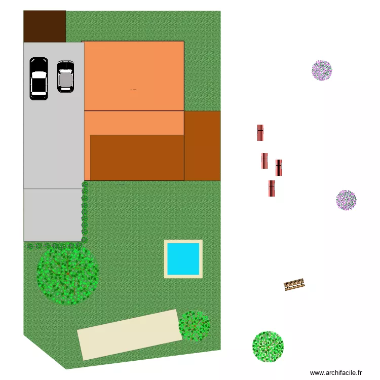 Projet St-Girons - am&eacute;nagement ext&eacute;rieur V0. Plan de 