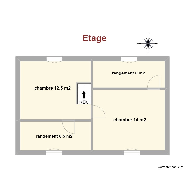 etage Sabatier. Plan de 0 pièce et 0 m2