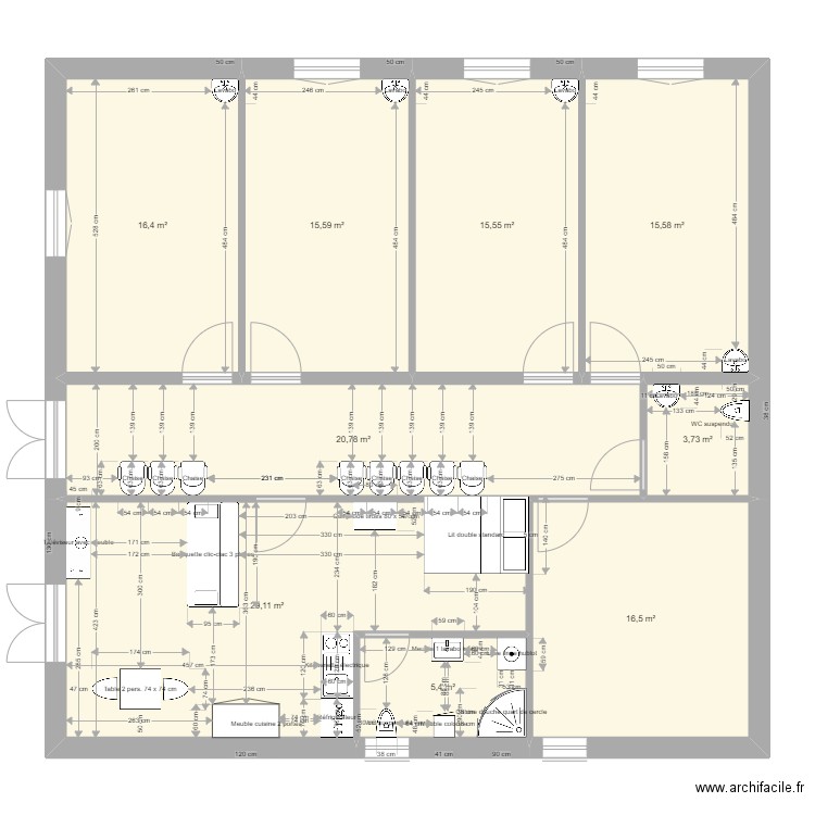 Sous-Sol SCI Remi BASE. Plan de 9 pièces et 139 m2