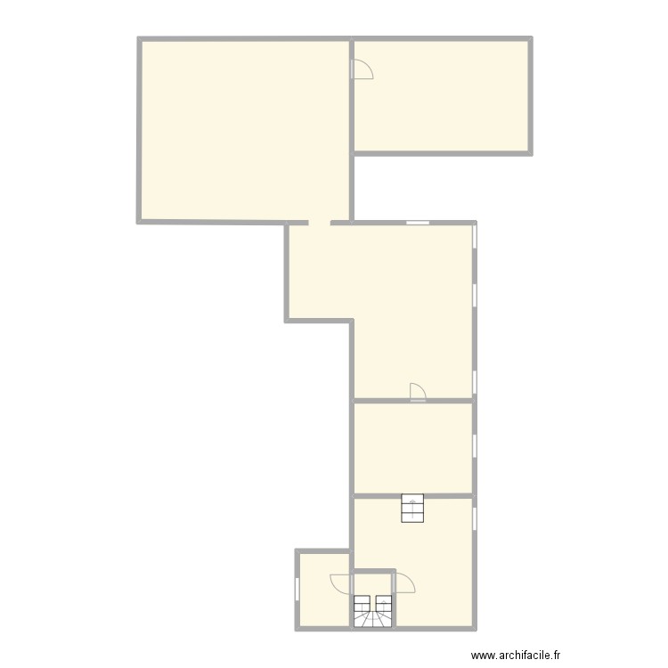 carnavalet r+3 combles. Plan de 5 pièces et 75 m2