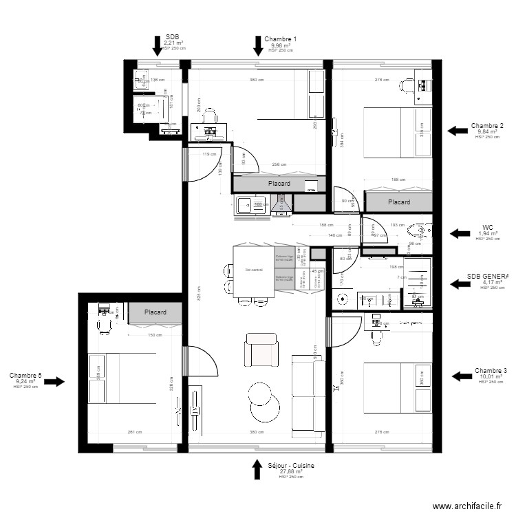 Plan meublé Matthieu. Plan de 0 pièce et 0 m2