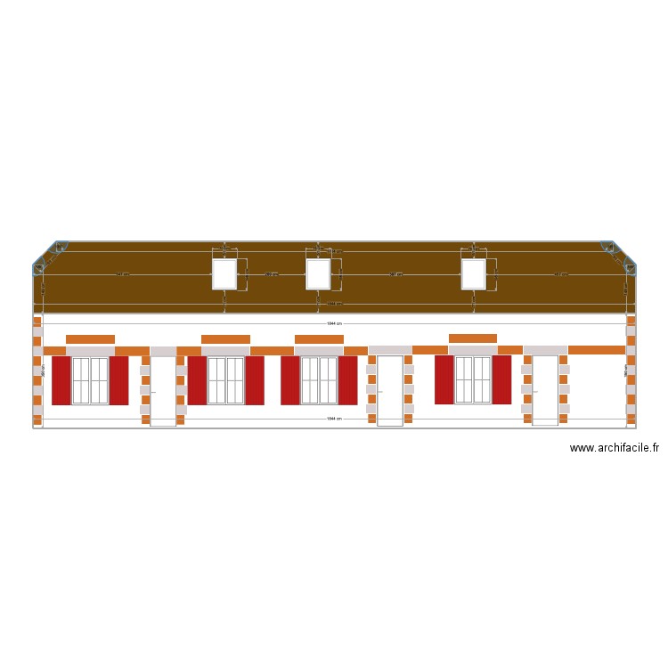 Bray facade sud. Plan de 0 pièce et 0 m2