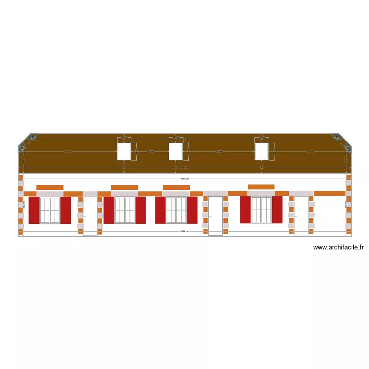 Bray facade sud. Plan de 