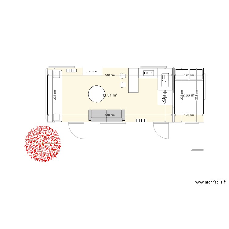 Caravane Peti. Plan de 0 pièce et 0 m2