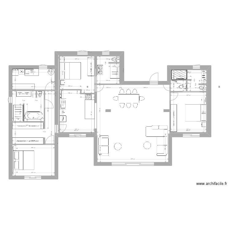 ste max. Plan de 10 pièces et 160 m2