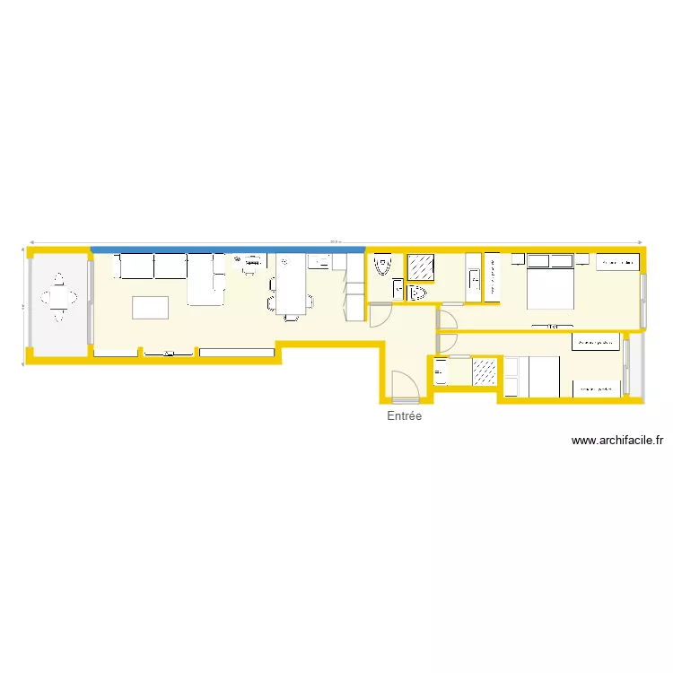 Cannes avec fond beige et cotations. Plan de 