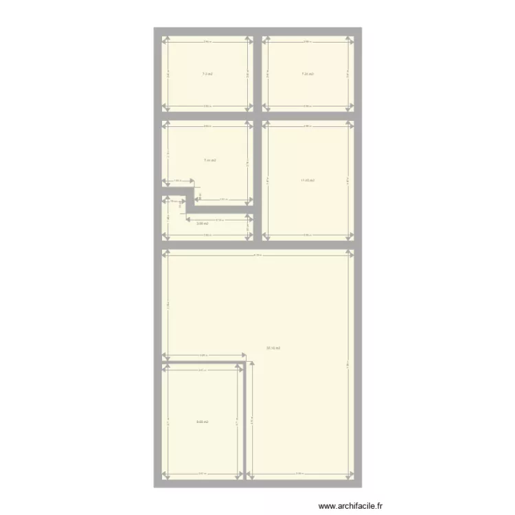 maison pueblo. Plan de 