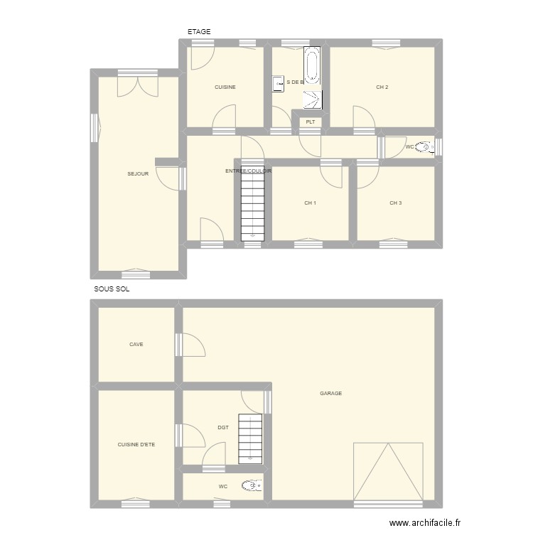 DUPUIS. Plan de 15 pièces et 143 m2