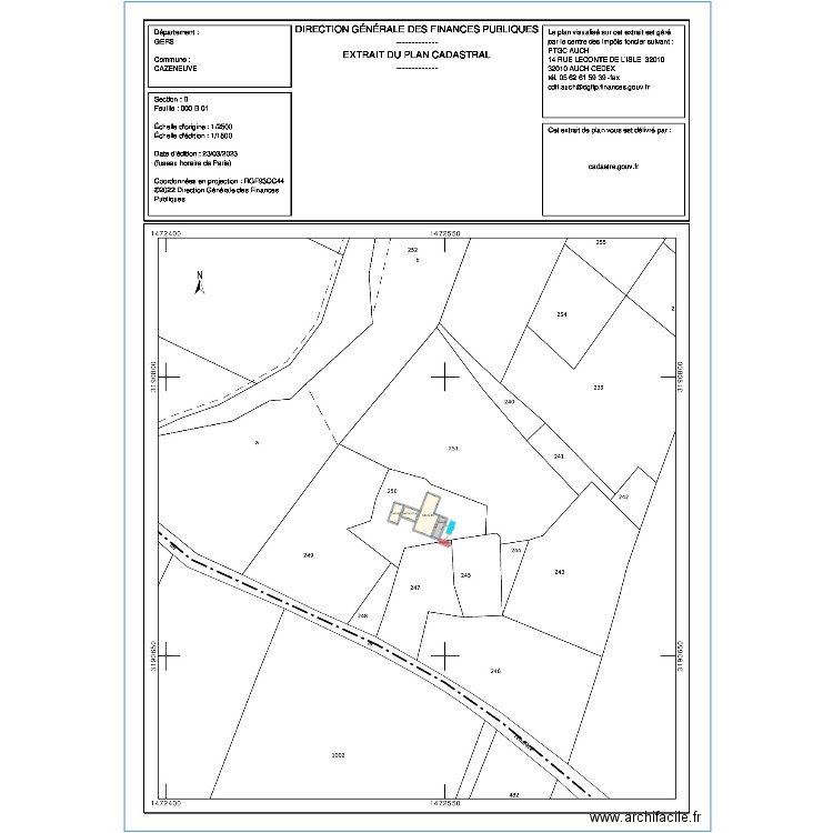 ECHELLE 1 SUR 5000. Plan de 0 pièce et 0 m2