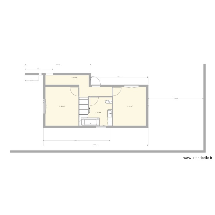 PROJET ETAGE. Plan de 0 pièce et 0 m2