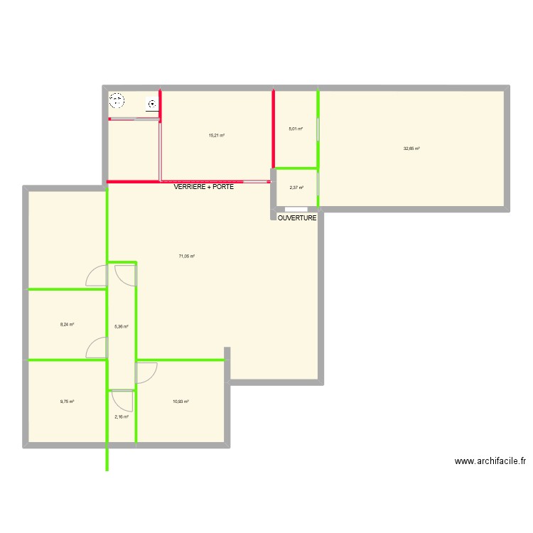 duval INITIAL . Plan de 10 pièces et 163 m2