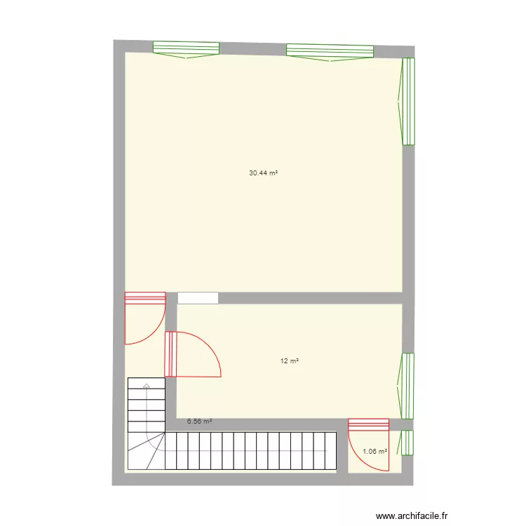 plan contour studio. Plan de 