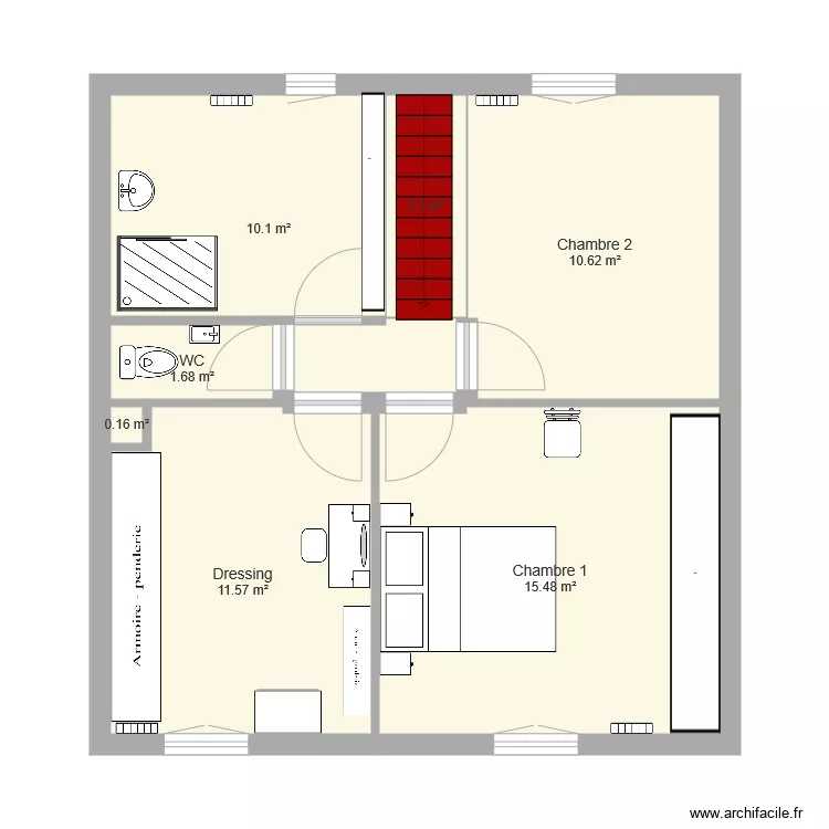 maison étage. Plan de maison étage. Plan de