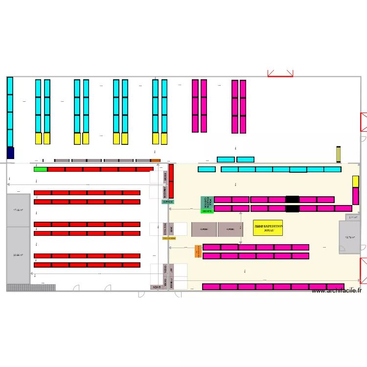 BATIMENT 2 implantation KARDEX ELEMENTS. Plan de BATIMENT 2 implantation KARDEX ELEMENTS. Plan de