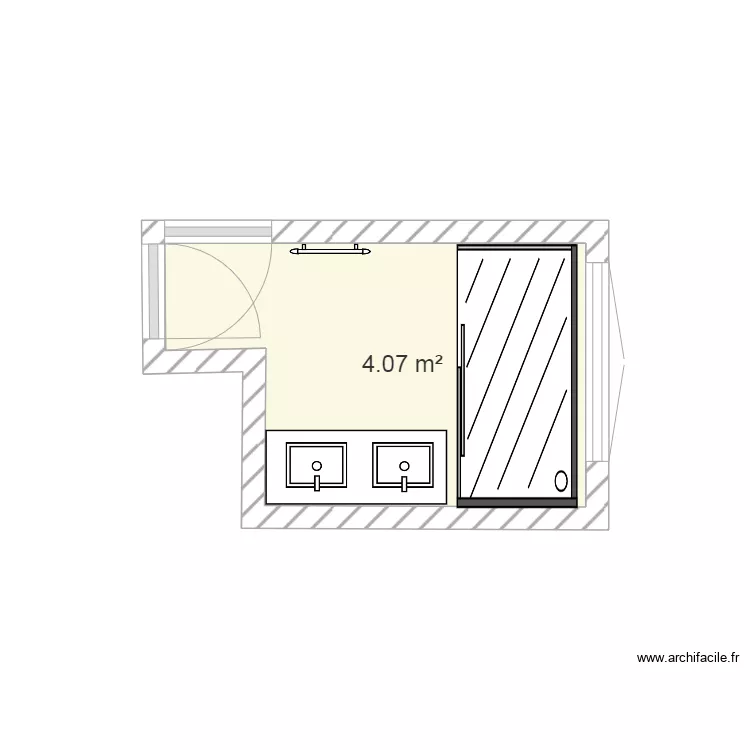 salle de bain. Plan de 
