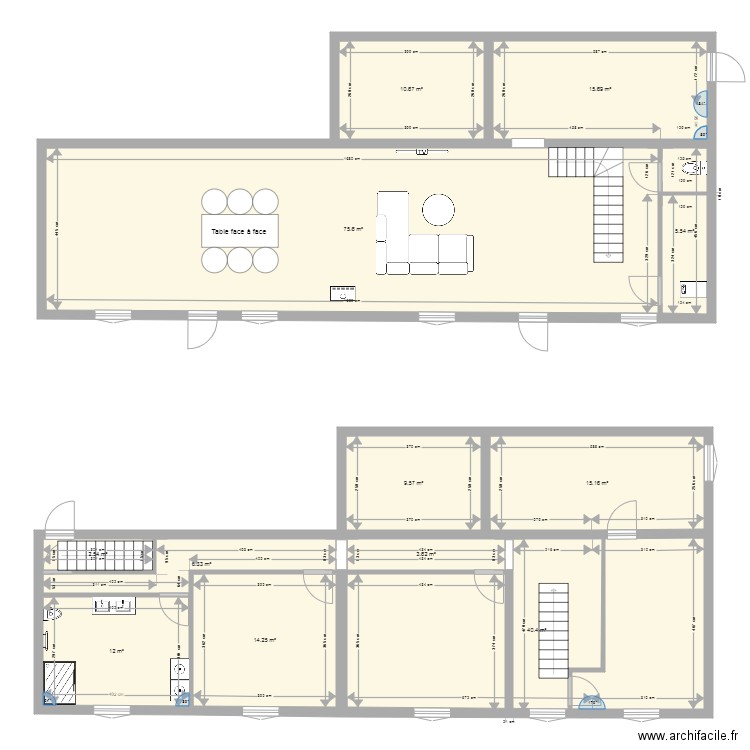 Maison Nouzon Avant modification . Plan de 0 pièce et 0 m2