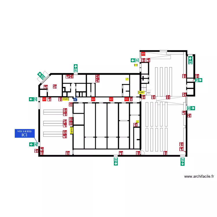 QUAI SUD 3  sortie parking . Plan de 