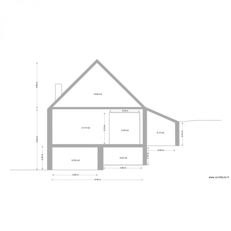 Façade Est. Plan de 0 pièce et 0 m2