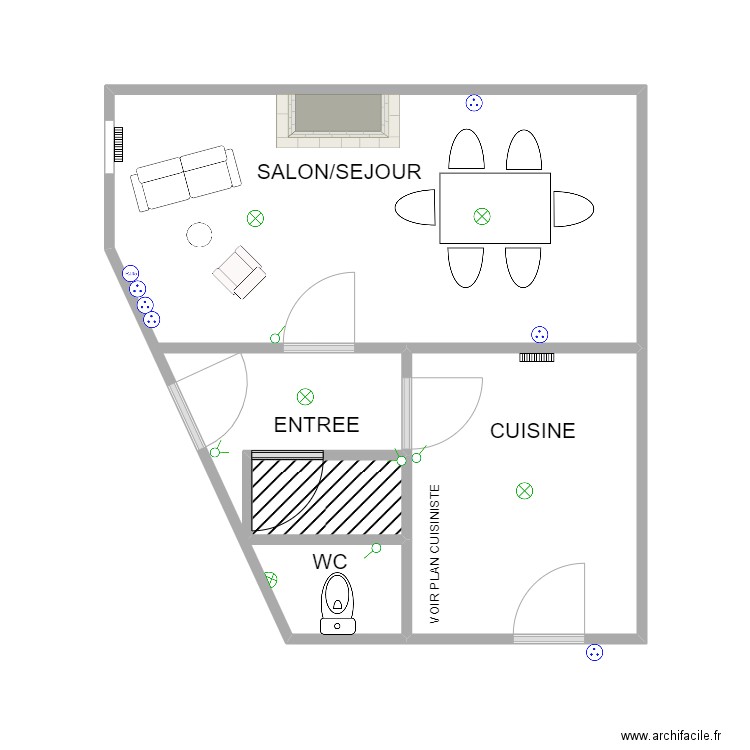 PLAN RDC CHIFFOLIERE. Plan de 0 pièce et 0 m2