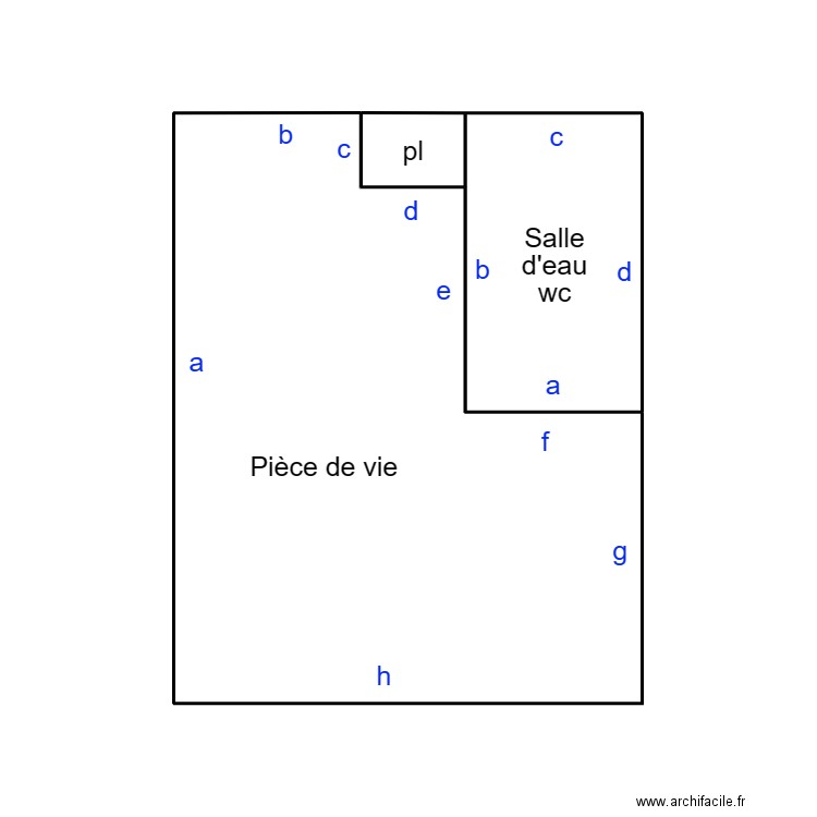 QUIMPER HELOU. Plan de 2 pièces et 5 m2