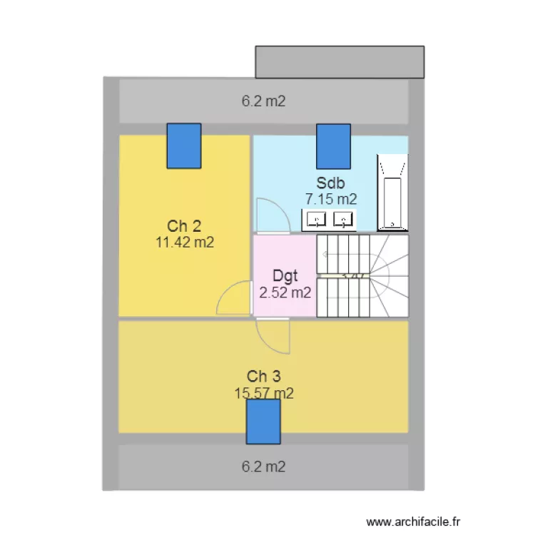 DELWAULLE ETAGE. Plan de 