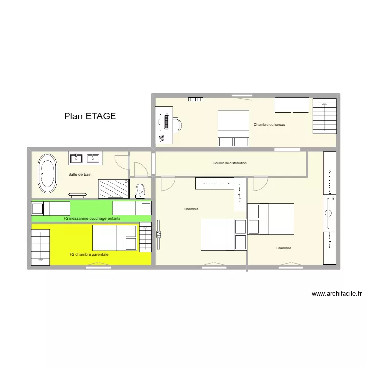 Girard G&eacute;rard &eacute;tage. Plan de 