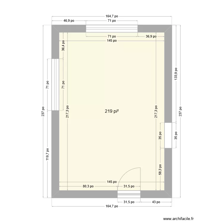 Bureau Pamela. Plan de 