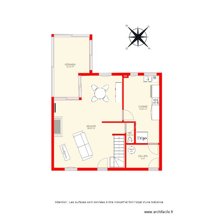 BI 1399 MESMIN REZ DE CHAUSSEE  plan avec cotes. Plan de 0 pièce et 0 m2