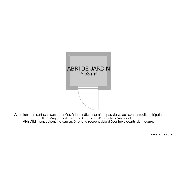 BI 9418 ABRI DE JARDIN. Plan de 0 pièce et 0 m2