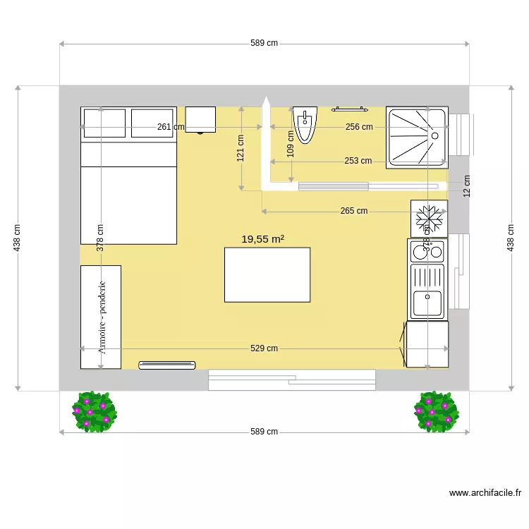 STUDIO A CONSTRUIRE. Plan de 