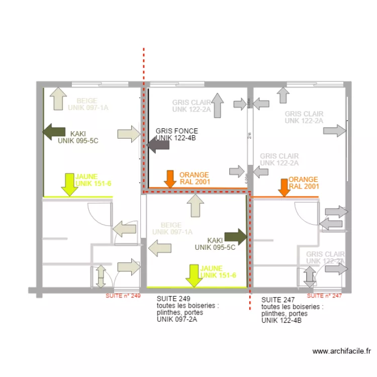 SUITES. Plan de 