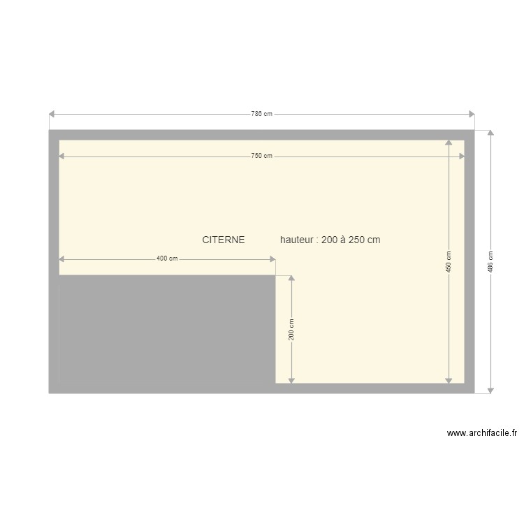 citerne. Plan de 0 pièce et 0 m2