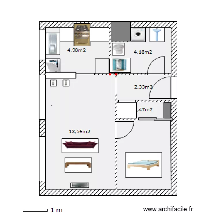 New Studio objets. Plan de 