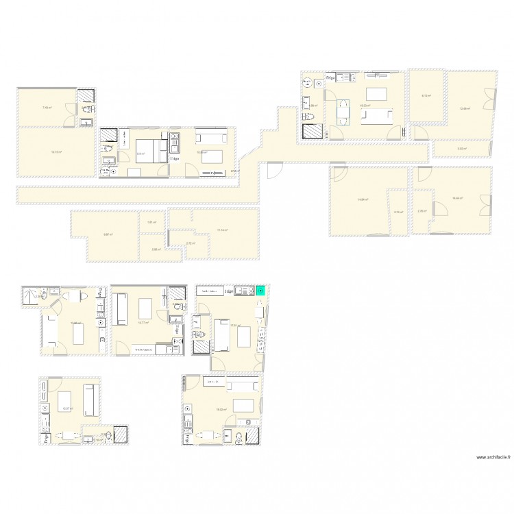 Muret Apparts. Plan de 0 pièce et 0 m2