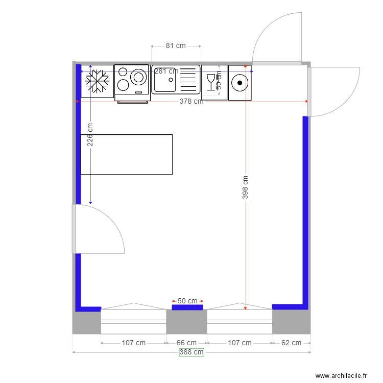 cuisine Léontine. Plan de 0 pièce et 0 m2